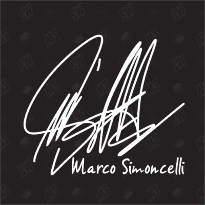 Abbildung von Speedwerk Motorwear Marco Simoncelli Autogramm Moto GP Aufkleber, Autoaufkleber, Motorrad, Fan Sticker, Unterschrift