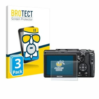 Abbildung von BROTECT Entspiegelungs Schutzglas für Ricoh GR II 2015 (3 Stück) Schutz Folie Panzerfolie Glas Matt [Extrem Kratzfest 9H, Anti Reflex]
