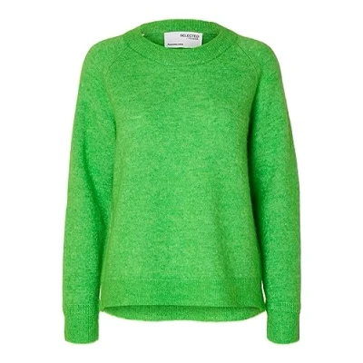 Abbildung von Selected Femme LULU LS Oneckb NOOS Strickpullover, Damen, Größe: Small, Classic green