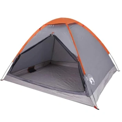 Abbildung von Vidaxl 4 Personen Dome Zelt Wasserdicht Grau und Orange