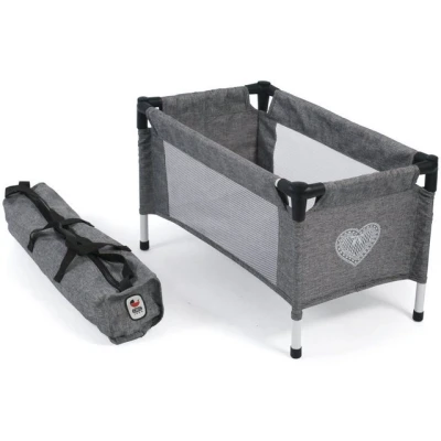 Abbildung von CHIC2000 Puppenbett Puppen Reisebett, Jeans Grey, mit Tragetasche