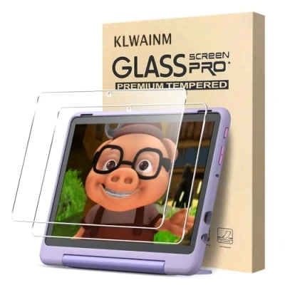 Abbildung von KLWAINM [2 Stück] 10 Zoll Kids Pro Tablet Nur 2023 Schutzfolie Displayschutz 2.5D Ultra HD 9H Härte Anti Kratzen Bläschenfrei Panzerfolie Hartglas Schutzglas Glas Folie Film