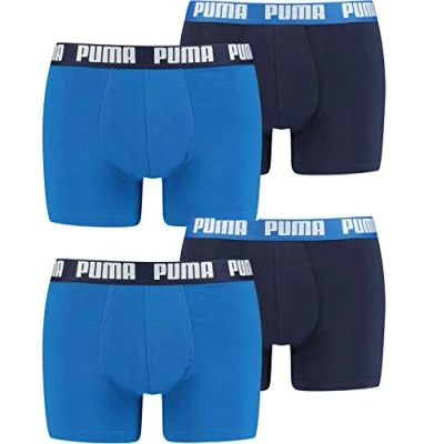 Abbildung von PUMA 10 er Pack Boxer Boxershorts Men Herren Unterhose Pant Unterwäsche, Farbe:420 True Blue, Bekleidungsgröße:XL
