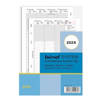 Abbildung von BIND Terminkalender 1 Kalendereinlage 2025 Wochenplanung (B 2508) DIN A5