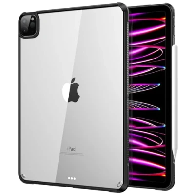 Abbildung von TiMOVO Hülle für New iPad Pro 11 Zoll (2022/2021, 4./3. Generation), Unterstützt 2. Gen Apple Pencil Kabellose Ladung Klar Cover Rundumschutz Schutzhülle 11&quot; 2021 Tablet Schwarz