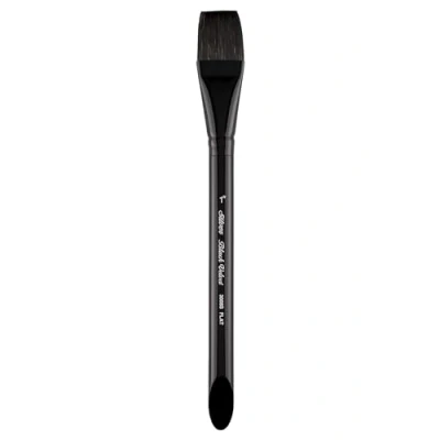 Abbildung von Silver Brush Limited 3008S1in Black Velvet Quadratischer Pinsel für Aquarellpinsel, Größe 1 Zoll, Kurzer Griff