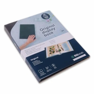 Abbildung von Rillstab Sichtmappe A4 50 Hüllen schwarz
