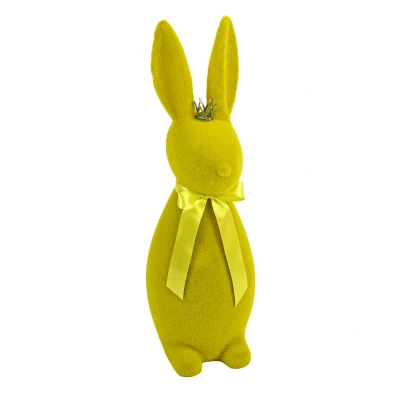 Abbildung von Werner Voß Hase mit Krone gelb beflockt 69cm