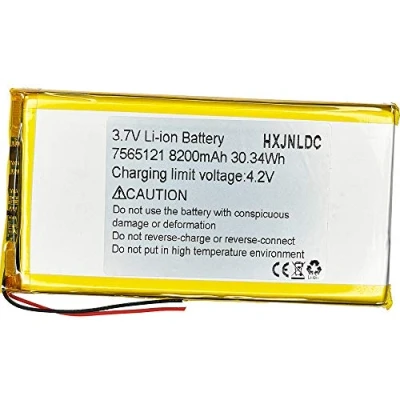 Abbildung von DC 3.7V 8200mah 7565121 Li Ionen Ionenpolymer Batteriewechsel für DIY 3.7 5v elektronische Produkte, GPS, LED Licht, Bluetooth Lautsprecher, Mobile Stromversorgung.
