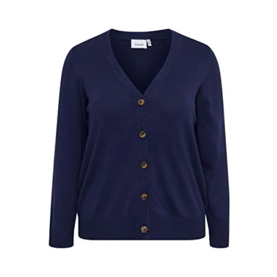 Abbildung von Fransa Fpblume CAR 2 Strickjacke, Damen, Größe: 42/44, Medieval blue