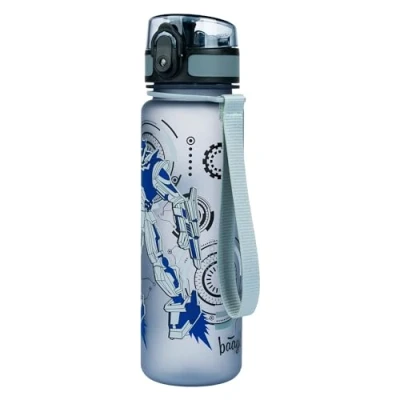 Abbildung von Baagl Tritan Roboter 500 ML Trinkflasche für Kinder, Größe: One Size, Grau