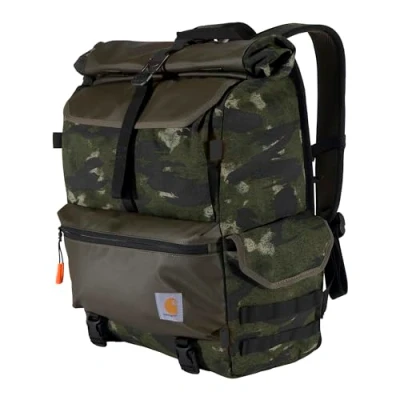 Abbildung von Carhartt Nylon Roll Top, Heavy Duty Water Resistant Rucksack, Blind Fatigue Camo, One Size