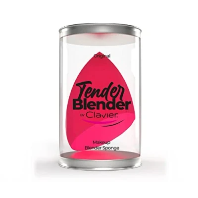 Abbildung von Make Up Schwamm Clavier Tender Blender, Beauty Blender Schmink Blending Sponges Cosmetic für Flüssige Foundation und Puder, Geschenk Frauen (Rosa abgeschnitten)