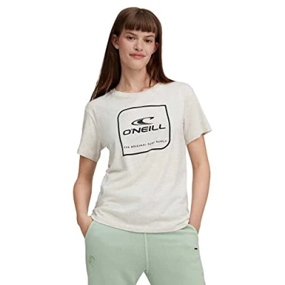 Abbildung von O&#039;Neill Damen Cube Shortsleeve T Shirt , Casual Logo, White Melee, XS