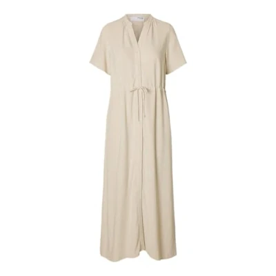Abbildung von Selected Femme Maxikleid, Damen, Größe: 36, Sandshell