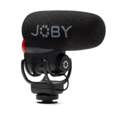 Abbildung von JOBY Wavo Plus, Vlogging Mikrofon für Kameras, Super Nierenmikrofon mit Live Audioüberwachung, Hochpassfilter, Auto Power Modus, LED Batteriestatus, Kompaktkameras