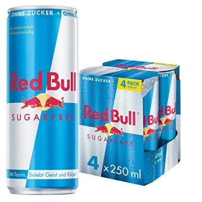 Abbildung von Red Bull Sugarfree Energy Drink, 4er Pack, EINWEG (4 x 250 ml Dosen)