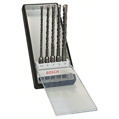 Abbildung von Bosch Accessories Professional Hammerbohrer 5tlg. Robust Line Set SDS plus 5, (Gesamtlänge 165 mm, Arbeitslänge 100 mm), 2607019929