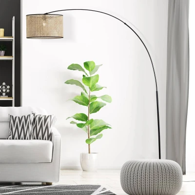 Abbildung von Brilliant Bogenlampe Wiley, ohne Leuchtmittel, 2,1m holz hell/schwarz