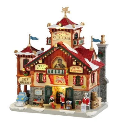 Abbildung von North Pole Outfitters 18x30x31 cm Weihnachtshaus LEMAX