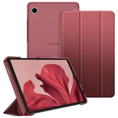Abbildung von Fintie Hülle für Samsung Galaxy Tab A9 8.7 Zoll 2023, Ultra Dünn Schutzhülle mit Translucent Rückseite Cover Tablet 8,7 SM X110/X115/X117, Weinrot