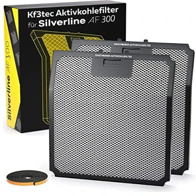 Abbildung von Kf3tec Aktivkohlefilter für Silverline AF 300 (2Pack)
