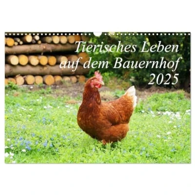 Abbildung von Tierisches Leben auf dem Bauernhof 2025 (Wandkalender DIN A3 quer), CALVENDO Monatskalender