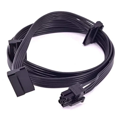 Abbildung von GinTai Austausch des Netzteilkabels für PCI E 6Pin 1 bis 3 SATA 15Pin Corsair CX850M CX750M CX600M
