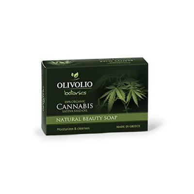 Abbildung von Olivolio botanics 100% Bio Cannabis Öl Handseife ohne Mineralöl und Parabene 100 g