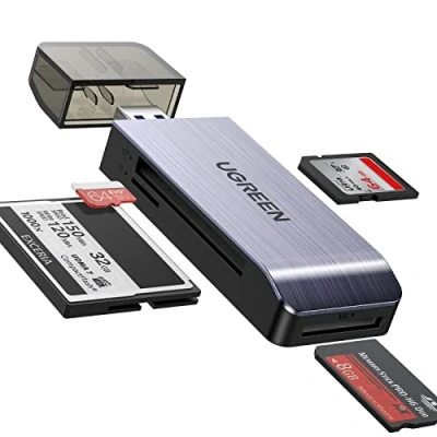 Abbildung von UGREEN USB 3.0 Kartenleser für SD, CF, Micro SD und MS Card Reader mit gleichzeitiger Auslesung von mehr Karten Cardreader SDHC, SDXC, usw