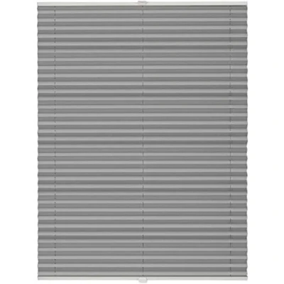 Abbildung von ondeco Plissee ohne Bohren mit Klemmträger, Sonnenschutz für Fenster innen, Jalousien Blickdicht, Faltrollo Sichtschutz Tür Fensterrahmen, Rollo Hellgrau 80x130 cm