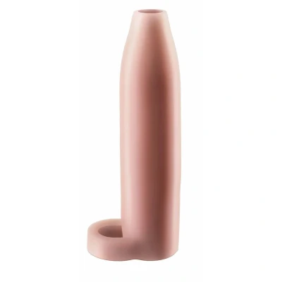 Abbildung von Penishülle „Real Feel Enhancer XL“, mit Hoden und Penisring, 17,7 cm