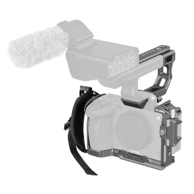 Abbildung von SMALLRIG FX3 / FX30 HawkLock Schnellverschluss Kamerakäfig Kit für Sony, Handschlaufe und Kabelklemme HDMI, QR Blitzschuh, NATO Schiene/QR Platte Arca, Titangrau 4771