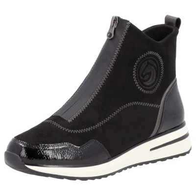 Abbildung von Remonte Ankle Boot, Damen, Größe: 37, Black schwarz altsilber Schuhe