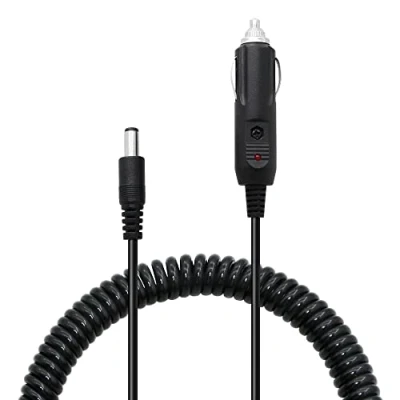 Abbildung von YACSEJAO 12V 24V DC KFZ Ladegerät Adapter Stromversorgungskabel, Zigarettenanzünder Ladestecker Kabel auf 5,5 mm x 2,1 für Autos, LKWs, Busse und mehr Geräte (1,5 M)