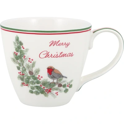 Abbildung von Greengate Leonora Becher mit Henkel merry christmas 0,35 l