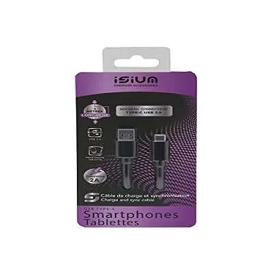 Abbildung von ISIUM Kabel USB 3.0 A/Typ C Stecker auf Stecker, 3 m, Schwarz