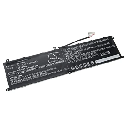 Abbildung von vhbw 1x Akku Ersatz für MSI BTY M6L Notebook (5200 mAh, 15,2 V, Li Polymer)