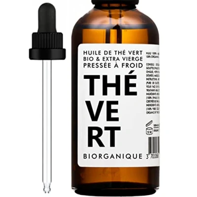 Abbildung von Bio Grüntee Öl (Camelia) 100% rein, natürlich, kaltgepresst &amp; biologisch 50 ml Pflege gegen Aging, Haut, Narben und Dehnungsstreifen.