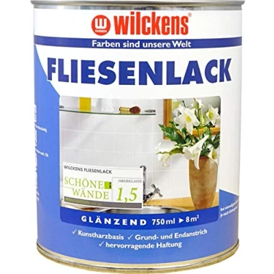 Abbildung von Wilckens Farben Lack, Fliesenlack glänzend Weiß 0,75 L