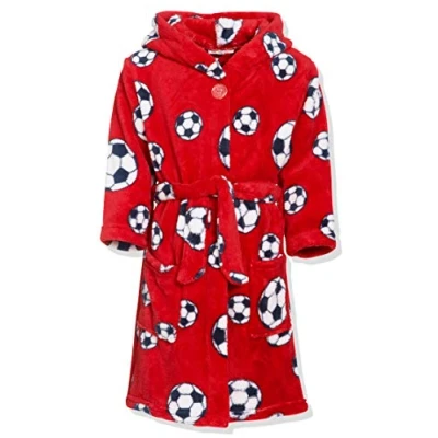 Abbildung von Playshoes Kinderbademantel Fleece Bademantel Fußball