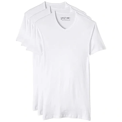 Abbildung von Dim T Shirt Mit V Ausschnitt Low Cost Ecodim 100% Baumwolle Herren x3, White, M
