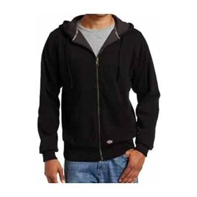 Abbildung von Dickies Thermogefütterter Fleece Hoodie für Herren mit durchgehendem Reißverschluss und DWR, Strick schwarz, XL