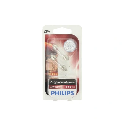 Abbildung von PHILIPS 13844B2 Glühlampe, Kennzeichenleuchte 24 5 C5W, Soffittenlampe SV8.5