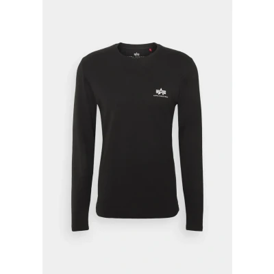 Abbildung von Alpha Industries BACK Print Heavy LS Langarmshirt, Herren, Größe: 3XL, Black