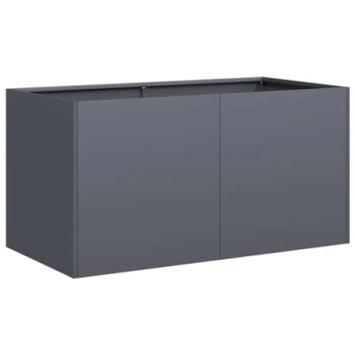 Abbildung von vidaXL Pflanzkübel Anthrazit 80x40x40 cm Kaltgewalzter Stahl, Pflanzschale, Garten Pflanzkübel, Outdoor Pflanzgefäß, Hochbeet, Pflanzgefäß