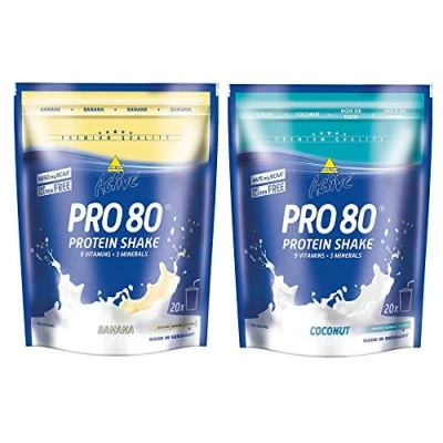 Abbildung von Inko Active Pro 80 Proteinshake 2 Beutel (2 x 500g = 1kg) Banane &amp; Cocos