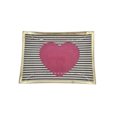Abbildung von Gift Company Love Plates, Glasteller M, Anchovies, rosa, 10x0,8x14,2cm