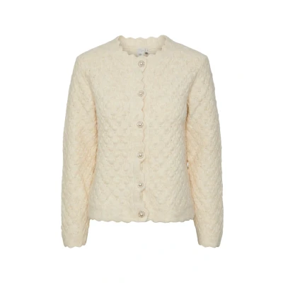 Abbildung von YAS Yasbubble Cardigan Strickjacke, Damen, Größe: XL, Birch