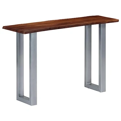 Abbildung von vidaXL Akazienholz Massiv Konsolentisch Industrie Stil Konsole Beistelltisch Sideboard Flurtisch Ablagetisch Telefontisch Tisch 115x35x76cm Eisen